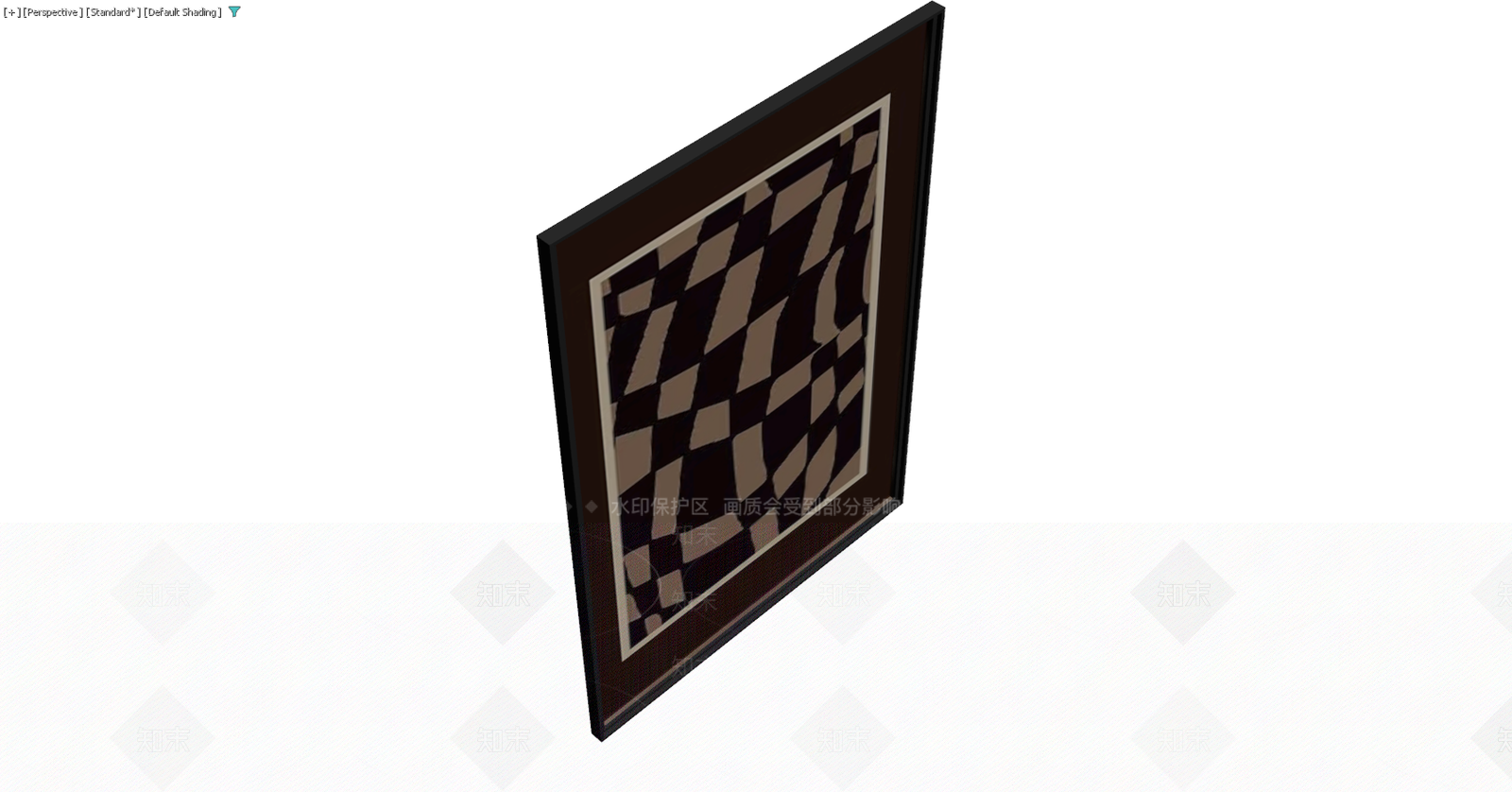 深色边框抽象挂画3D模型下载【ID:1229584423】