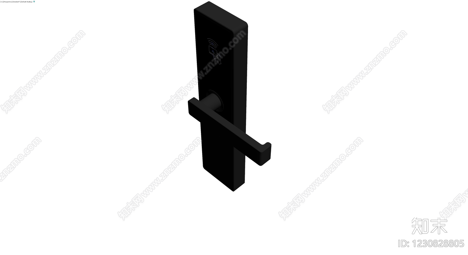 黑色智能门锁3D模型下载【ID:1230828805】
