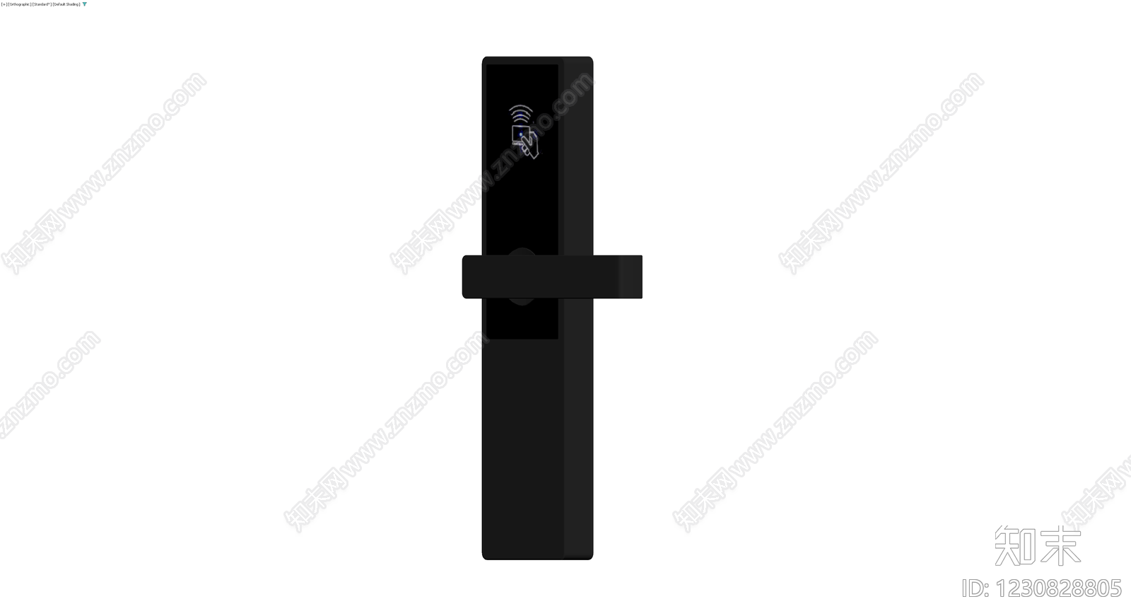 黑色智能门锁3D模型下载【ID:1230828805】