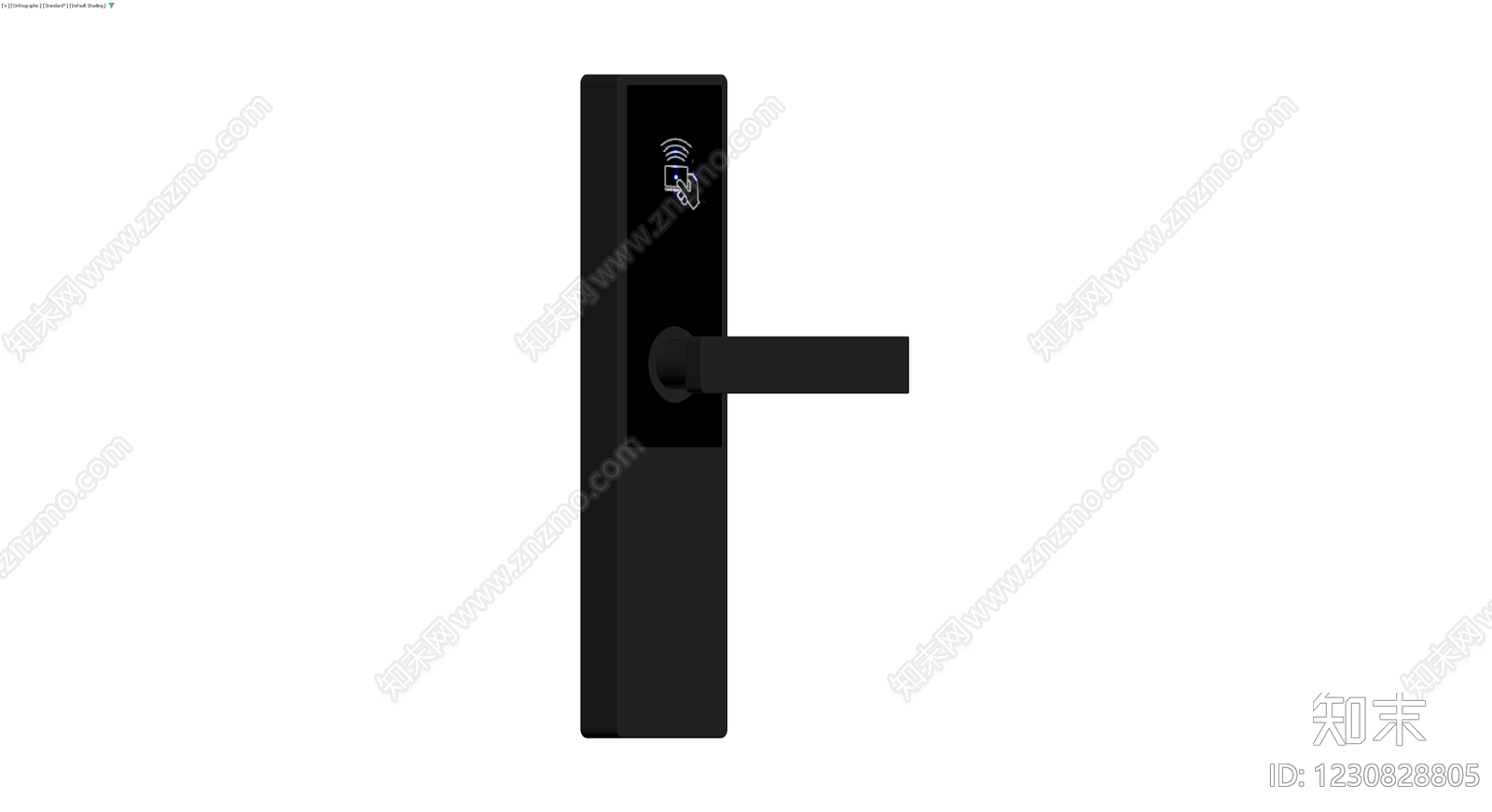 黑色智能门锁3D模型下载【ID:1230828805】