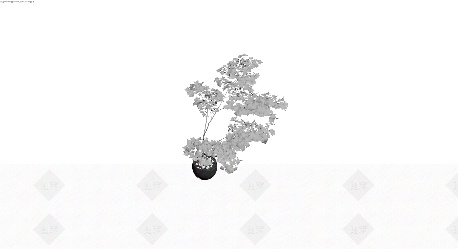 灰模盆栽植物模型3D模型下载【ID:1230357515】