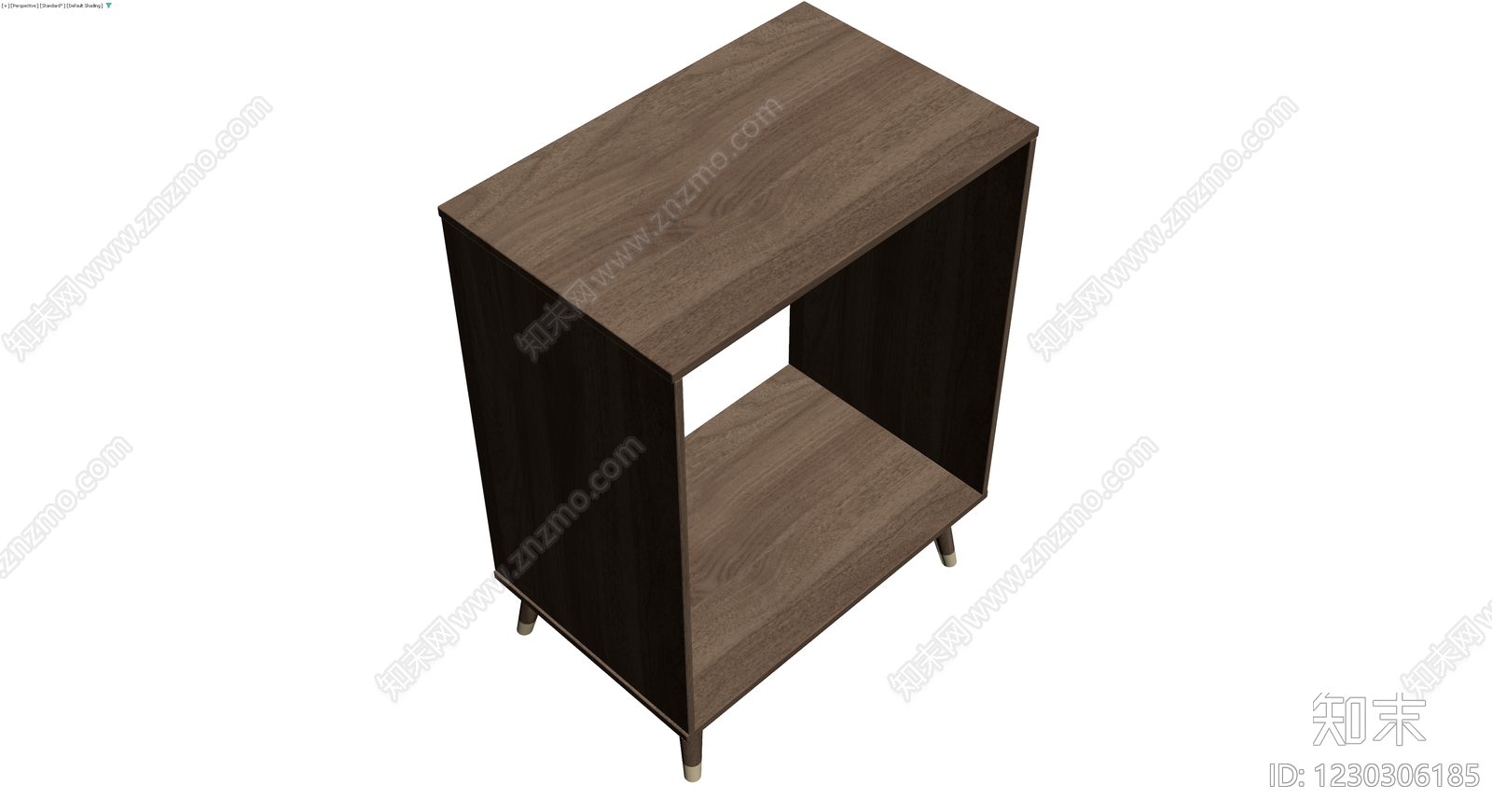 胡桃木色双层边几3D模型下载【ID:1230306185】