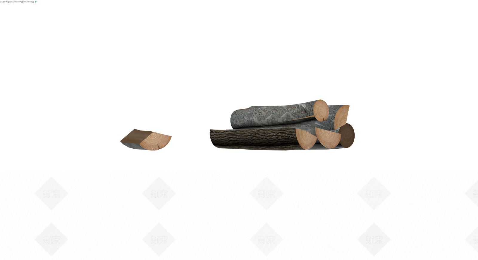 原木与劈柴组合堆3D模型下载【ID:1230399051】
