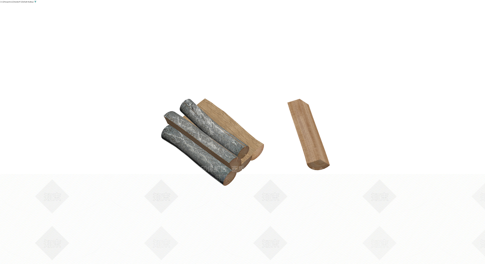 原木与劈柴组合堆3D模型下载【ID:1230399051】