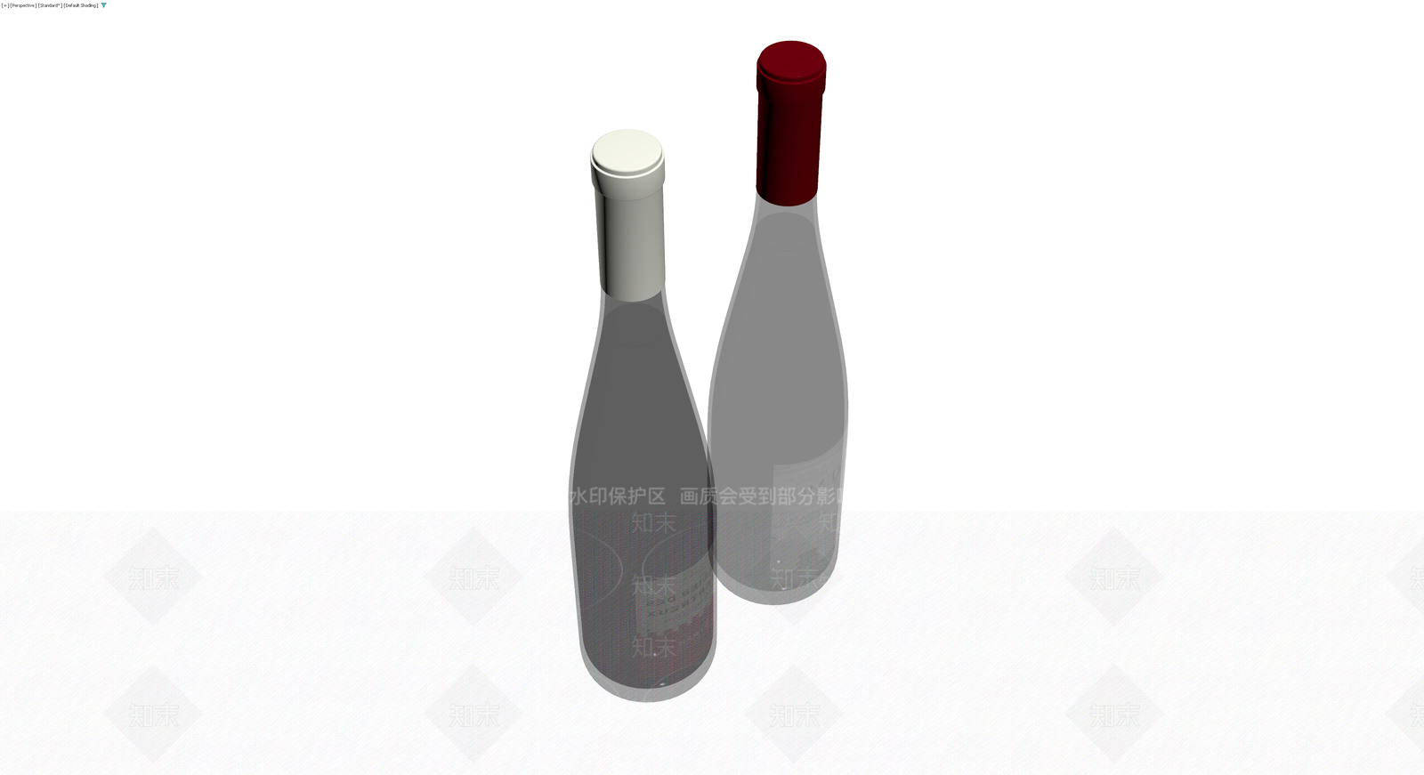 红酒瓶组合（双瓶装）3D模型下载【ID:1230349799】