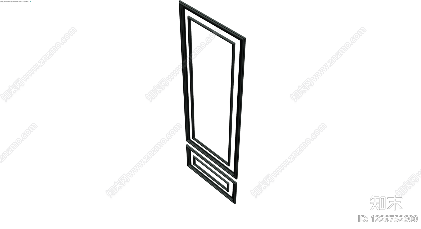 双层矩形装饰框3D模型下载【ID:1229752600】