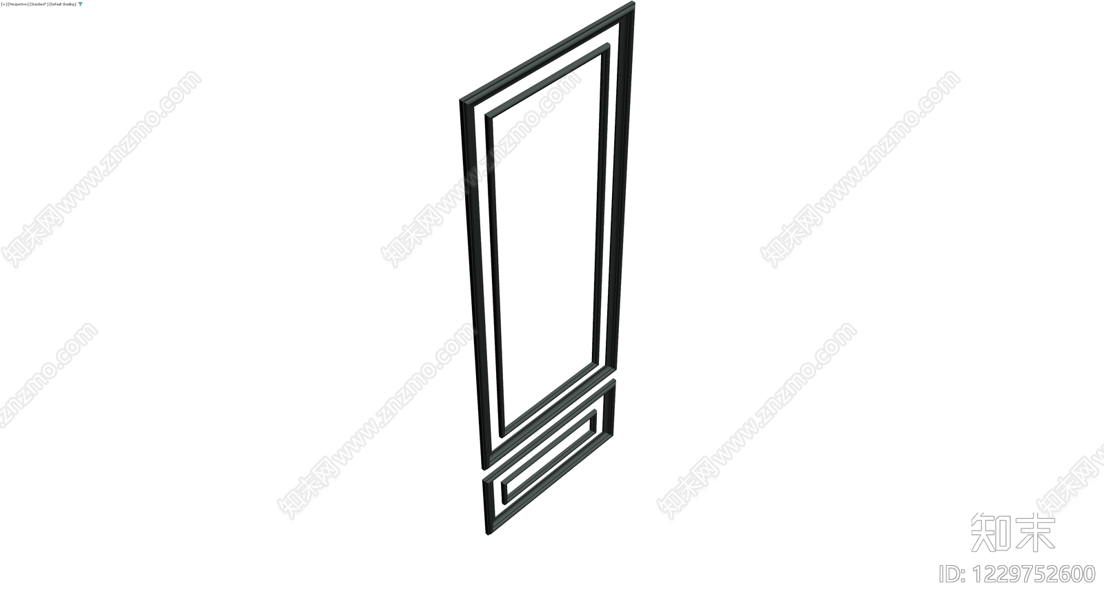 双层矩形装饰框3D模型下载【ID:1229752600】