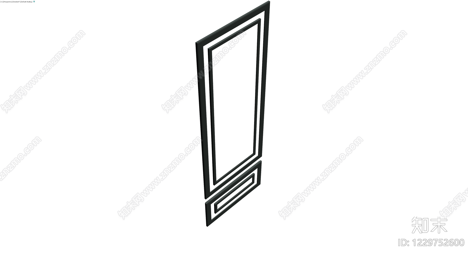 双层矩形装饰框3D模型下载【ID:1229752600】