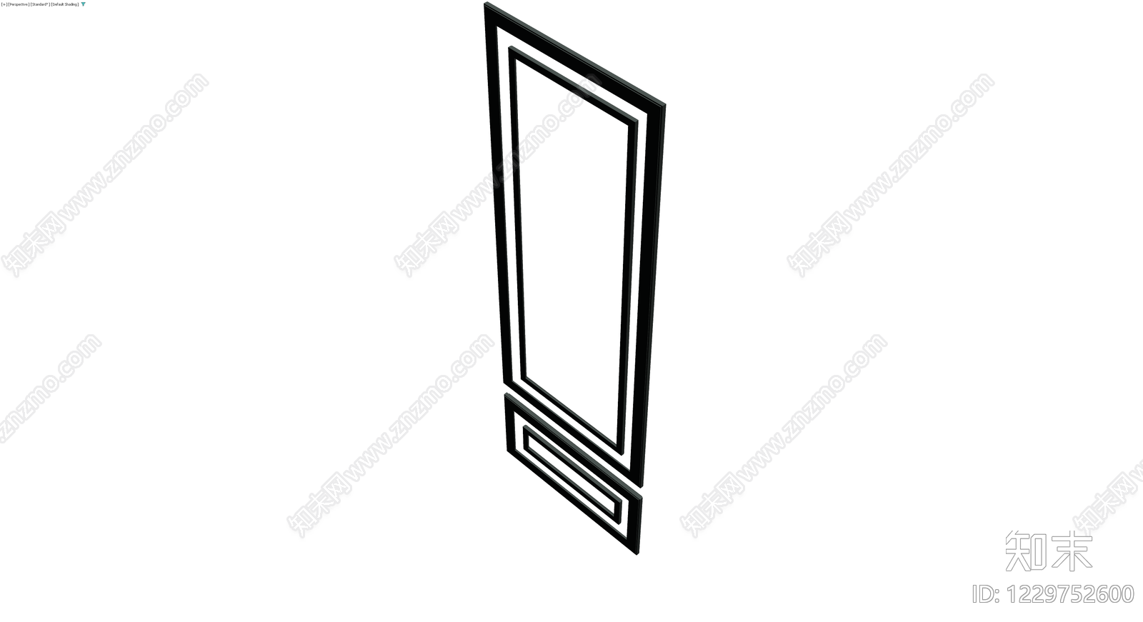 双层矩形装饰框3D模型下载【ID:1229752600】