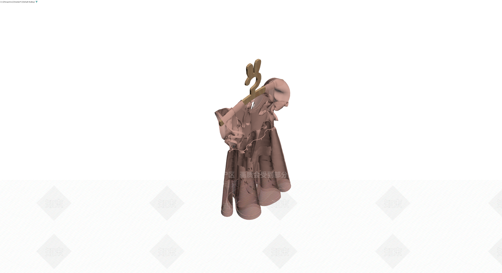 粉色荷叶边连衣裙模型3D模型下载【ID:1230584037】