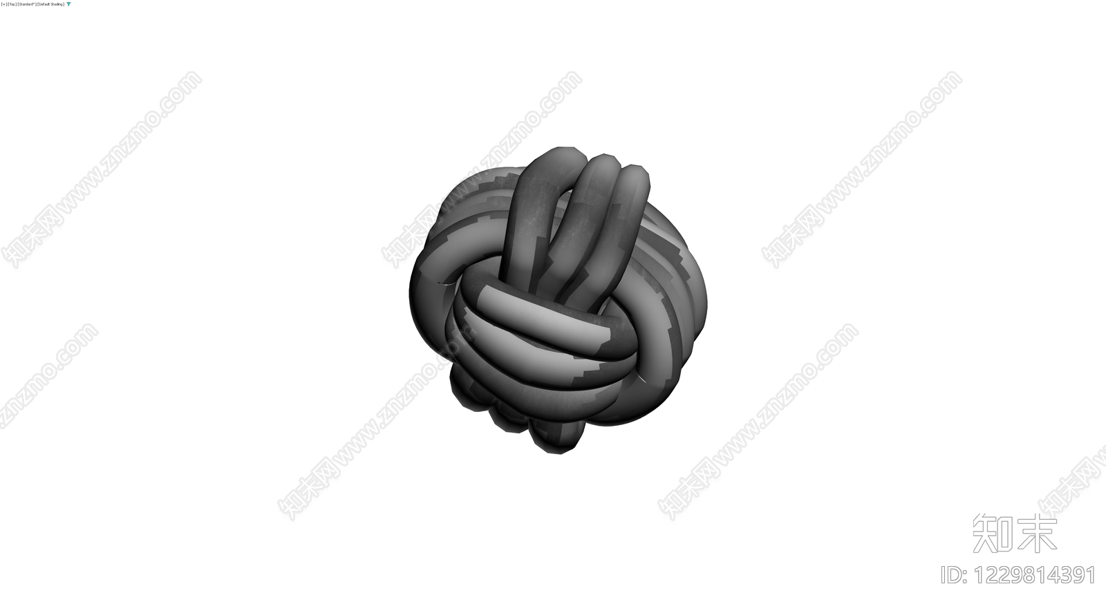 绳结装饰雕塑3D模型下载【ID:1229814391】