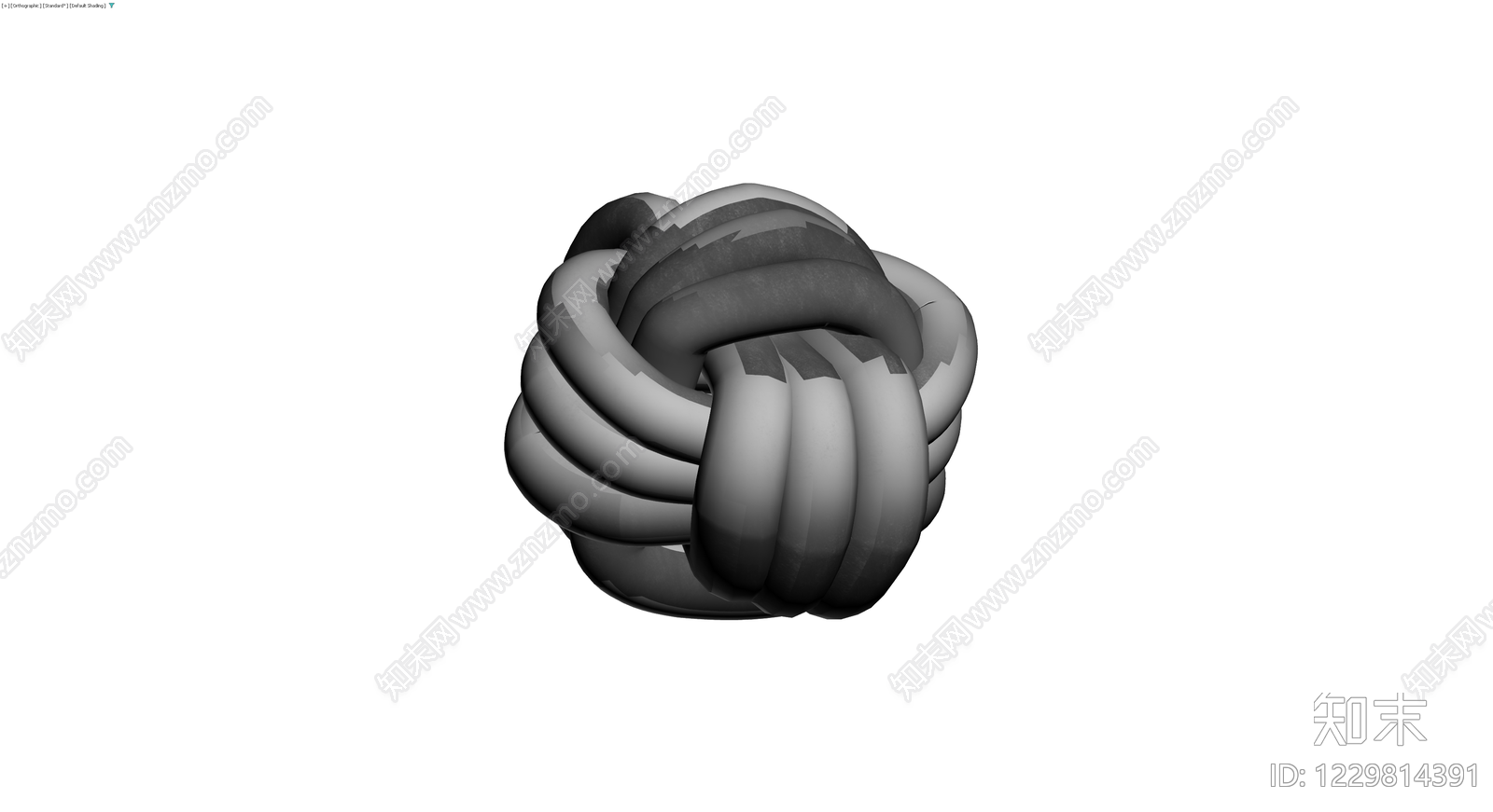绳结装饰雕塑3D模型下载【ID:1229814391】