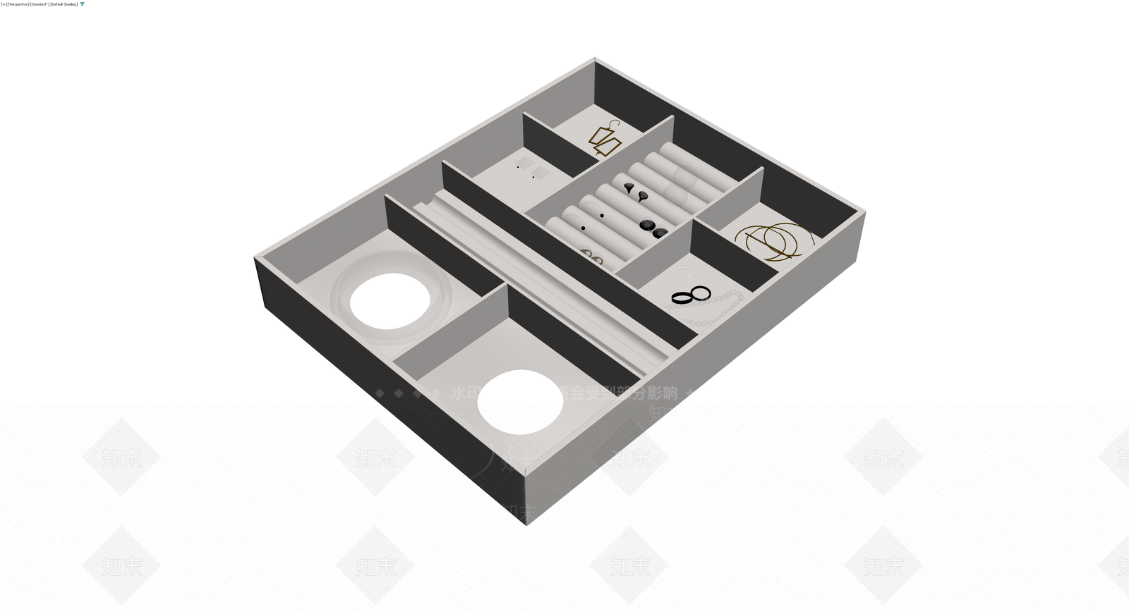 首饰收纳盒3D模型下载【ID:1230573954】