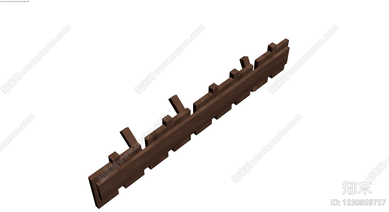 木质连排隔断组件3D模型下载【ID:1230859757】