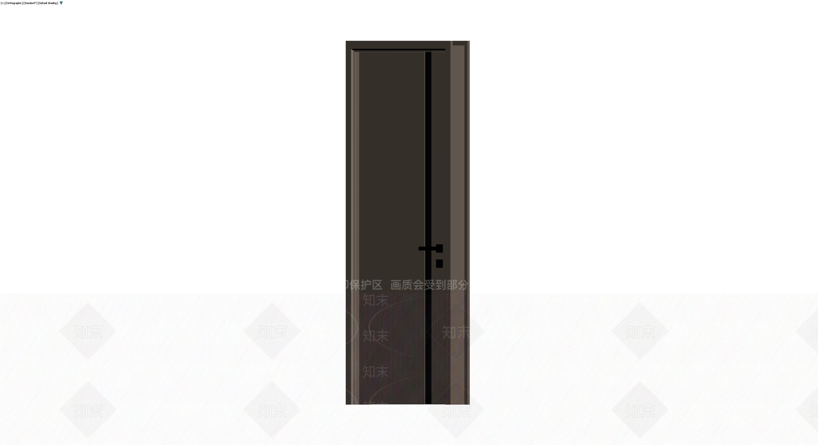 现代深色平开门组件3D模型下载【ID:1230381773】