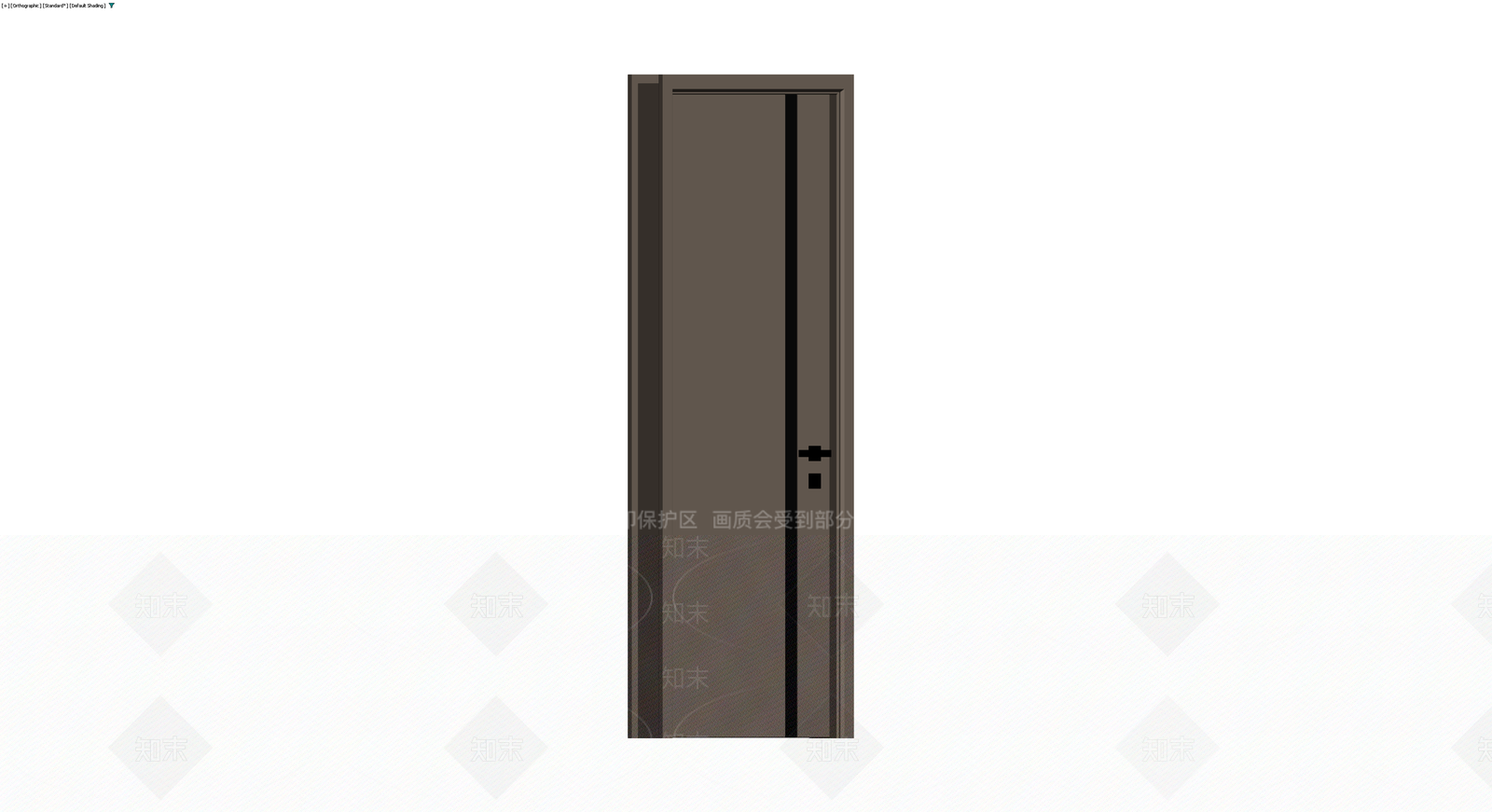现代深色平开门组件3D模型下载【ID:1230381773】
