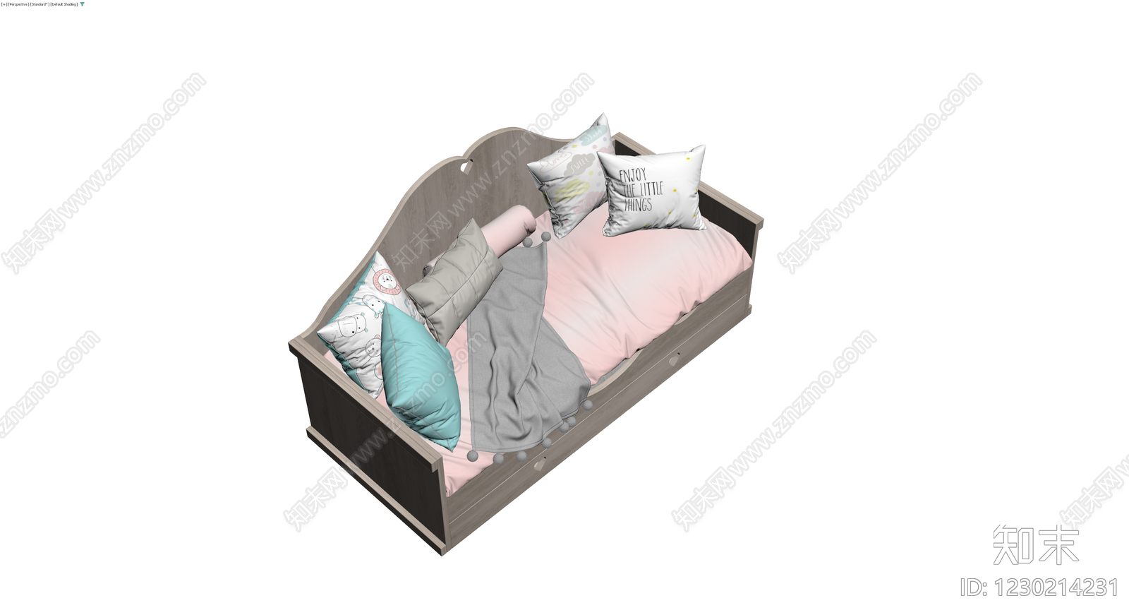 儿童床及床品组合3D模型下载【ID:1230214231】