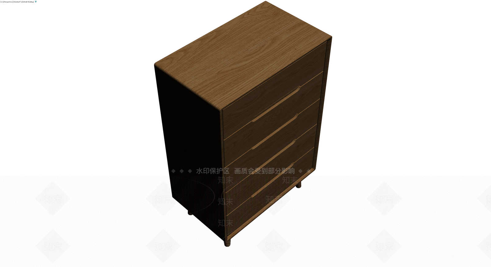 四斗柜木质抽屉组合3D模型下载【ID:1229847501】