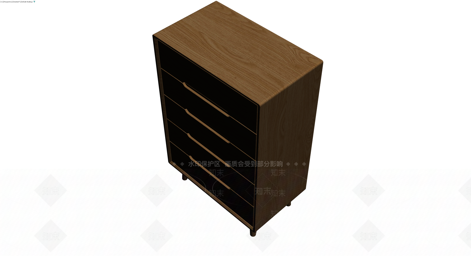 四斗柜木质抽屉组合3D模型下载【ID:1229847501】