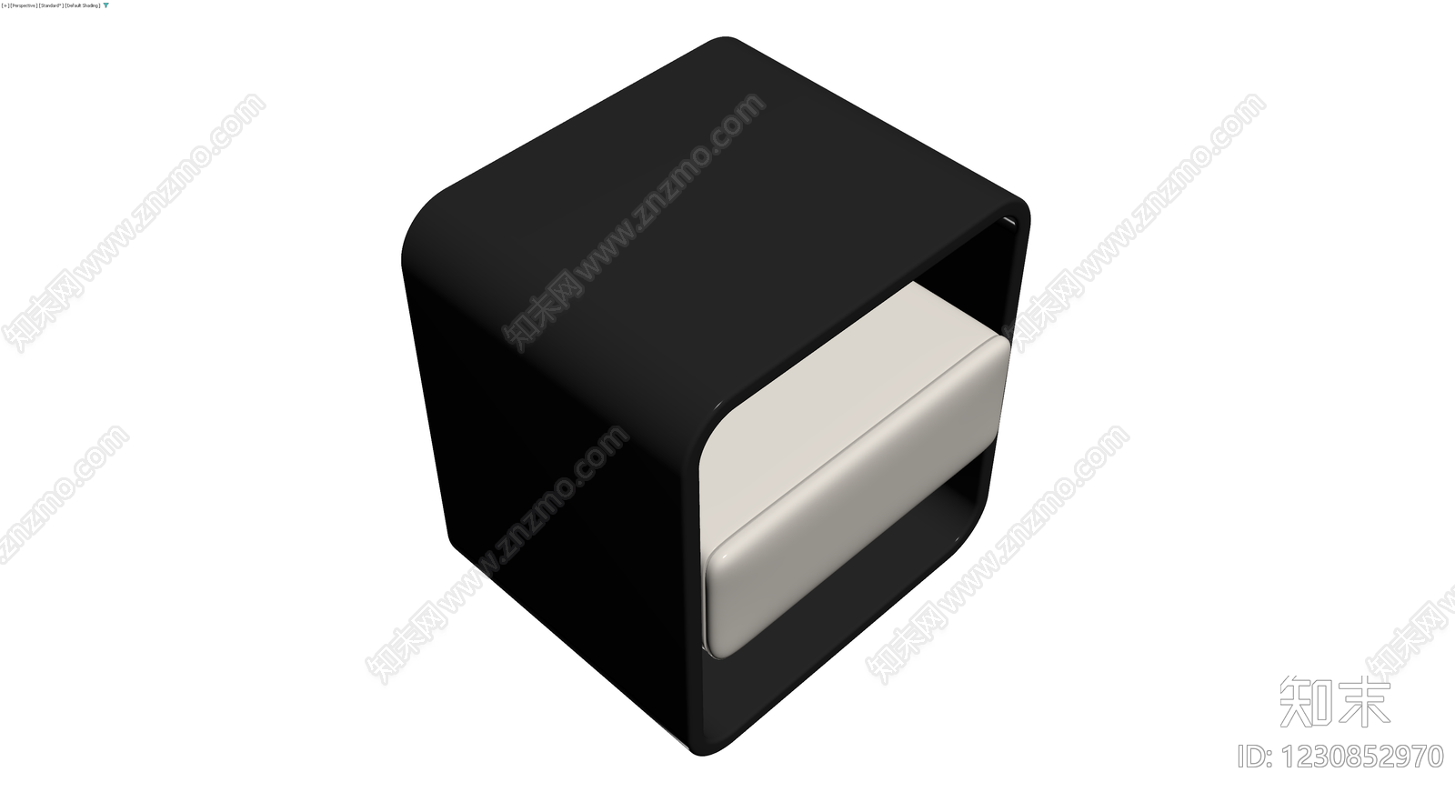 黑白配色床头柜3D模型下载【ID:1230852970】