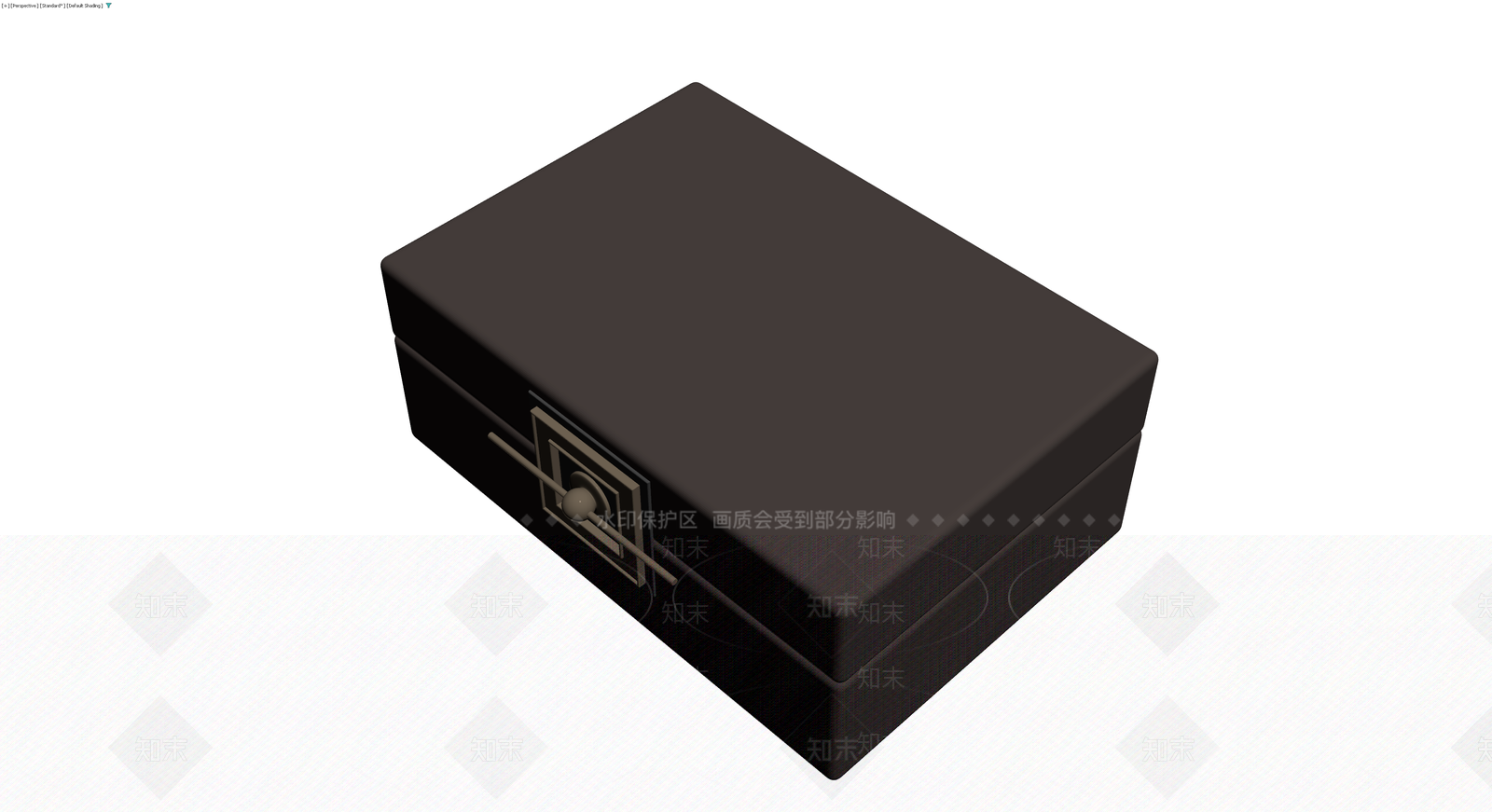 深色金属锁扣收纳盒3D模型下载【ID:1230345345】