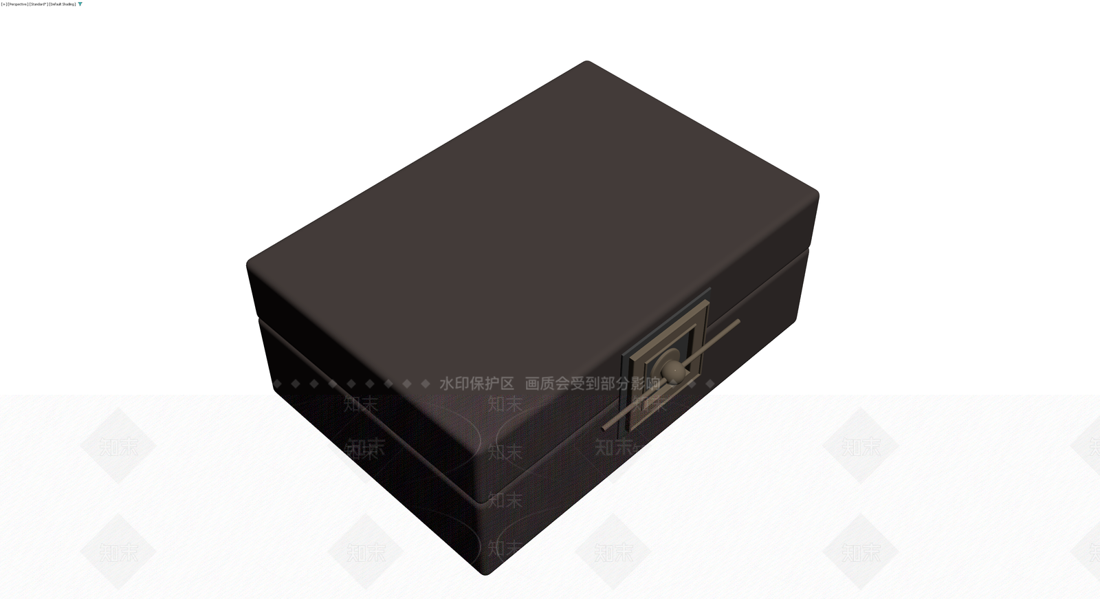 深色金属锁扣收纳盒3D模型下载【ID:1230345345】