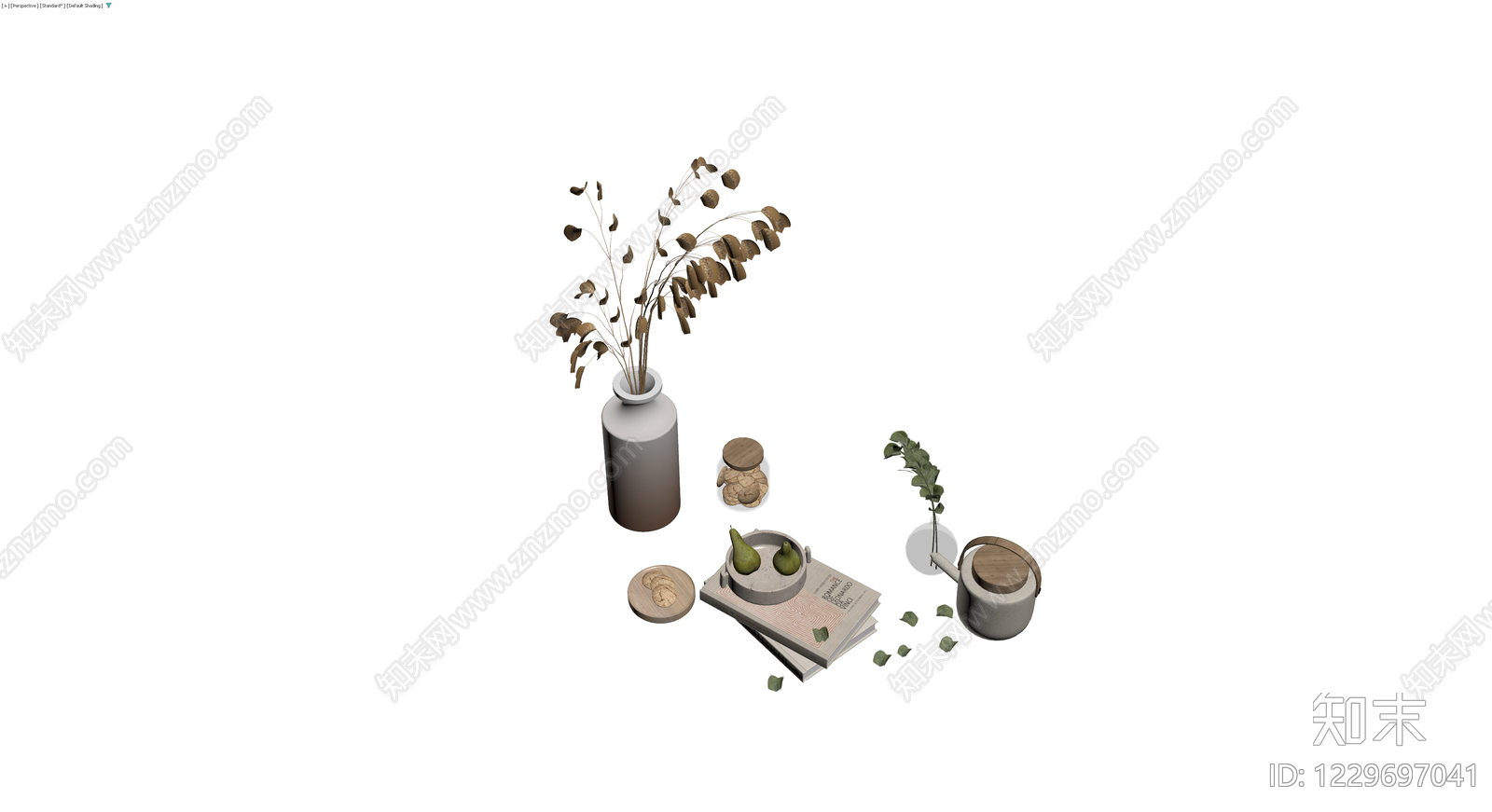 静物摆件组合模型3D模型下载【ID:1229697041】
