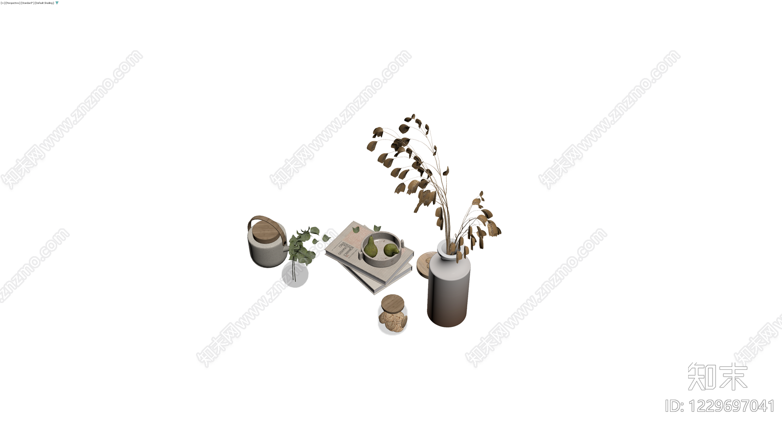静物摆件组合模型3D模型下载【ID:1229697041】