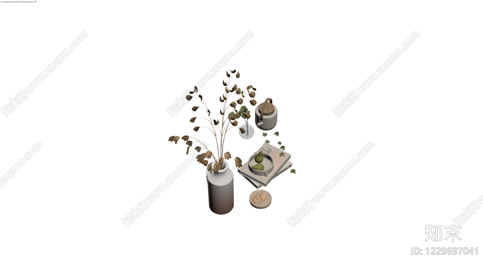 静物摆件组合模型3D模型下载【ID:1229697041】
