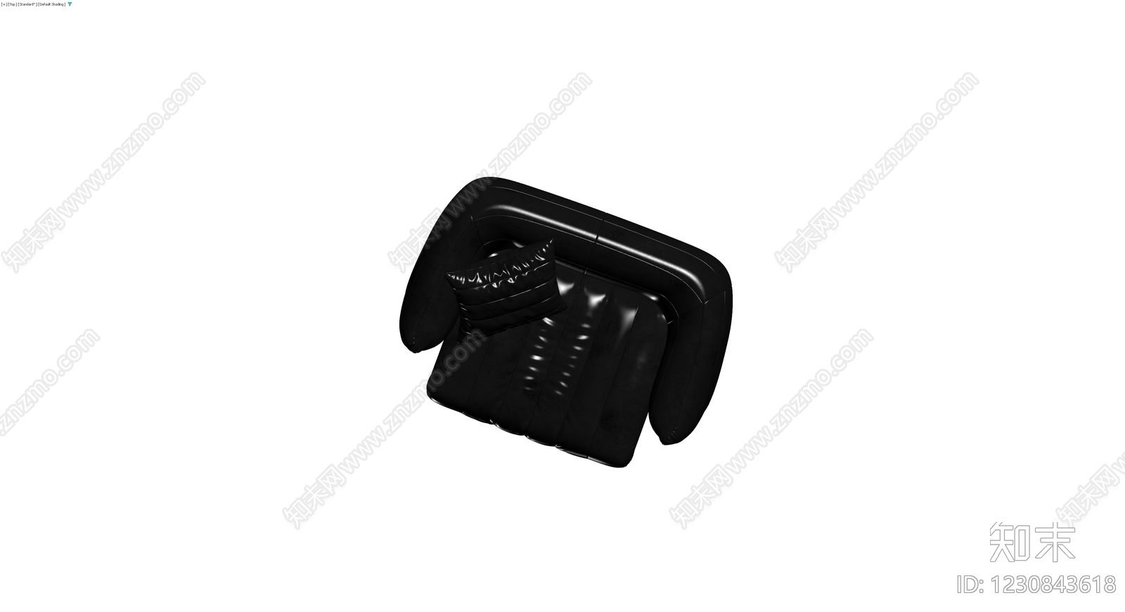 黑色充气沙发模型3D模型下载【ID:1230843618】