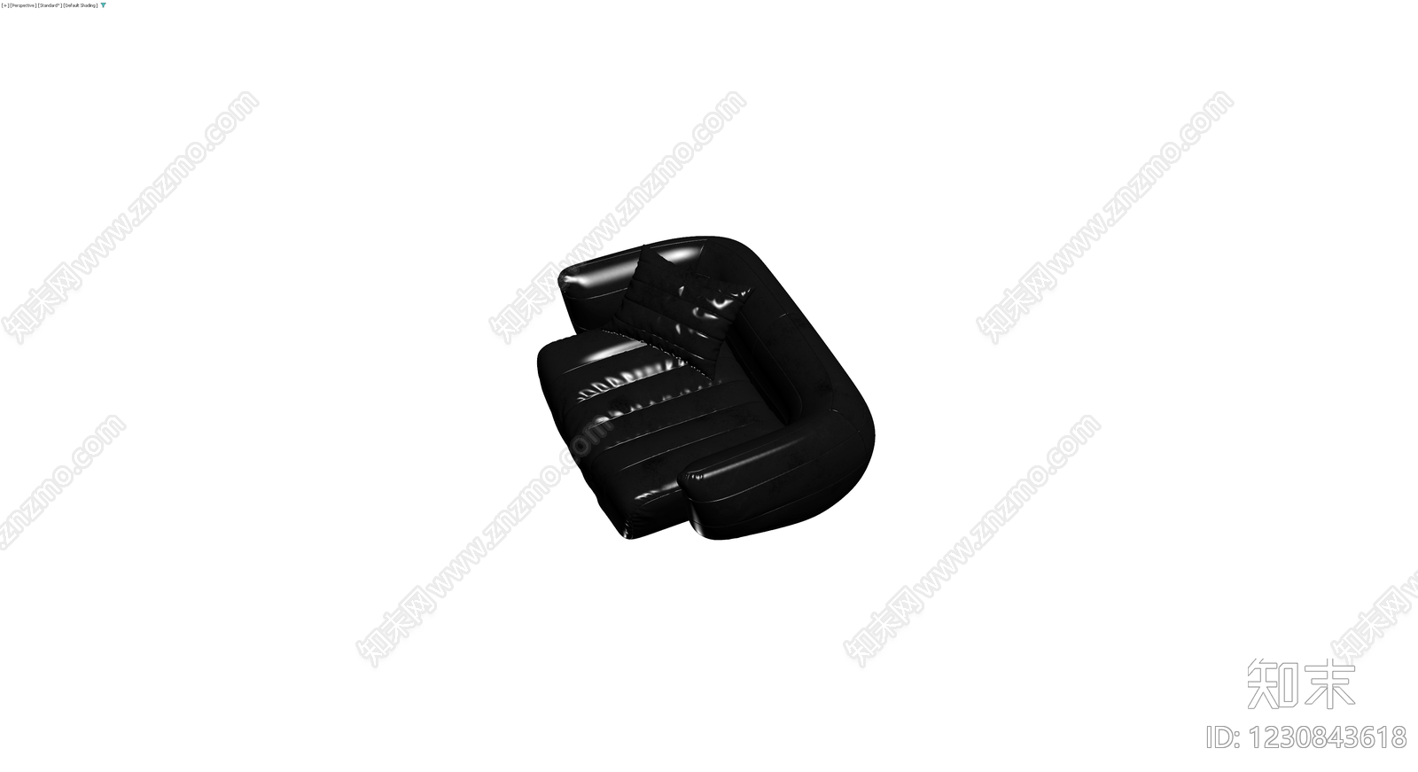 黑色充气沙发模型3D模型下载【ID:1230843618】