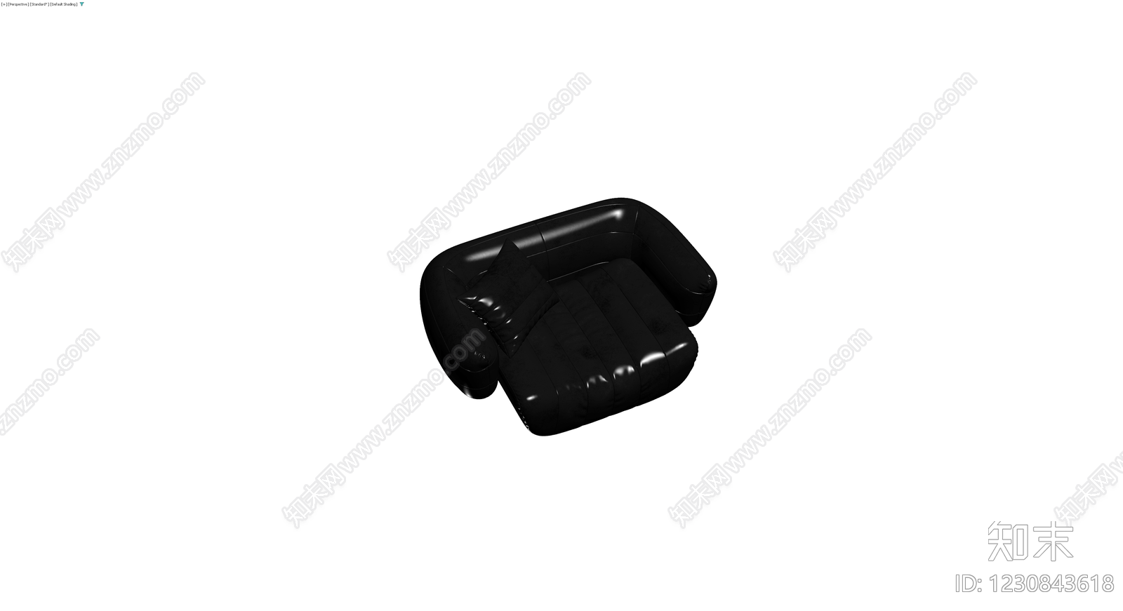 黑色充气沙发模型3D模型下载【ID:1230843618】