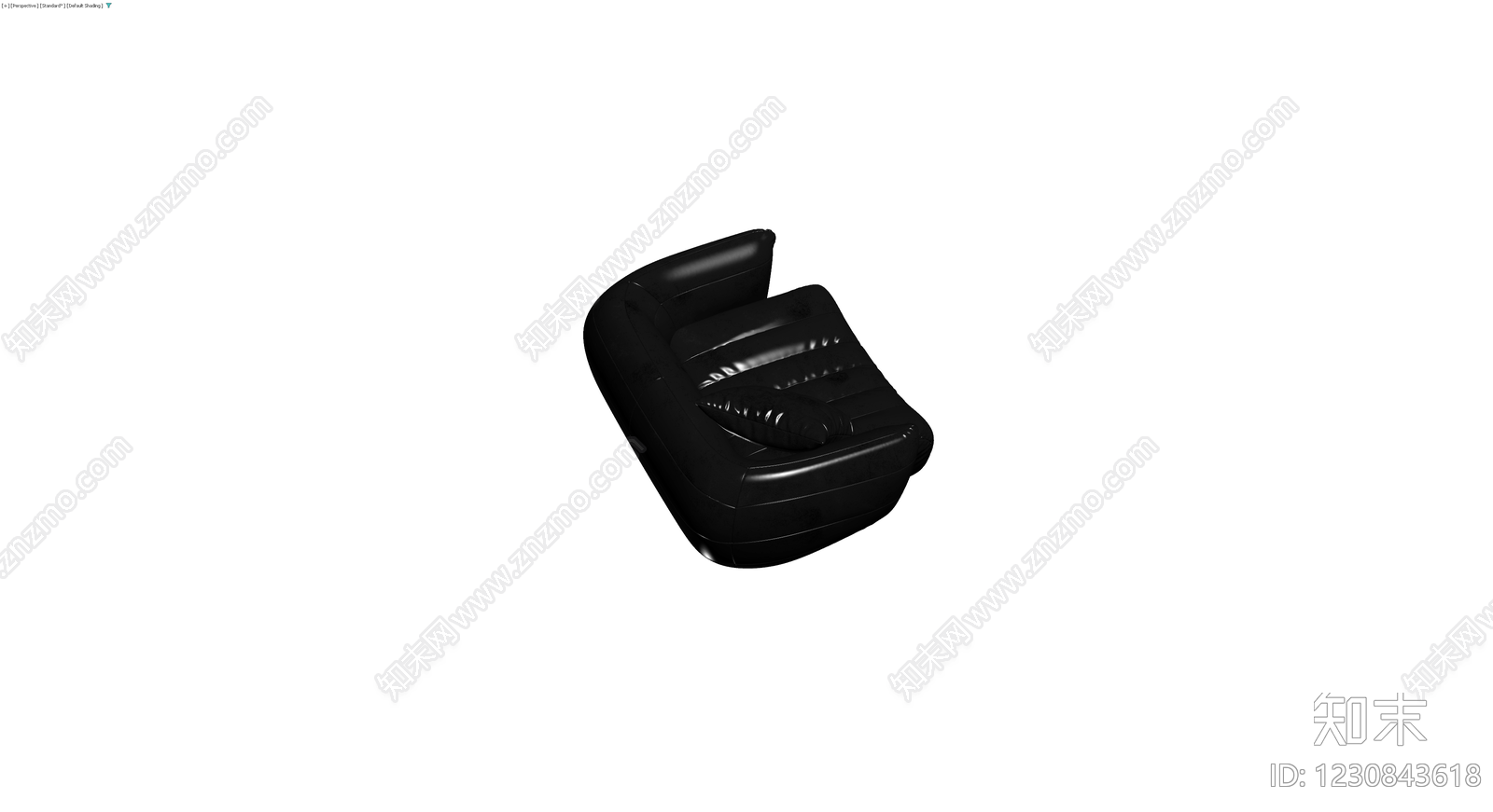 黑色充气沙发模型3D模型下载【ID:1230843618】