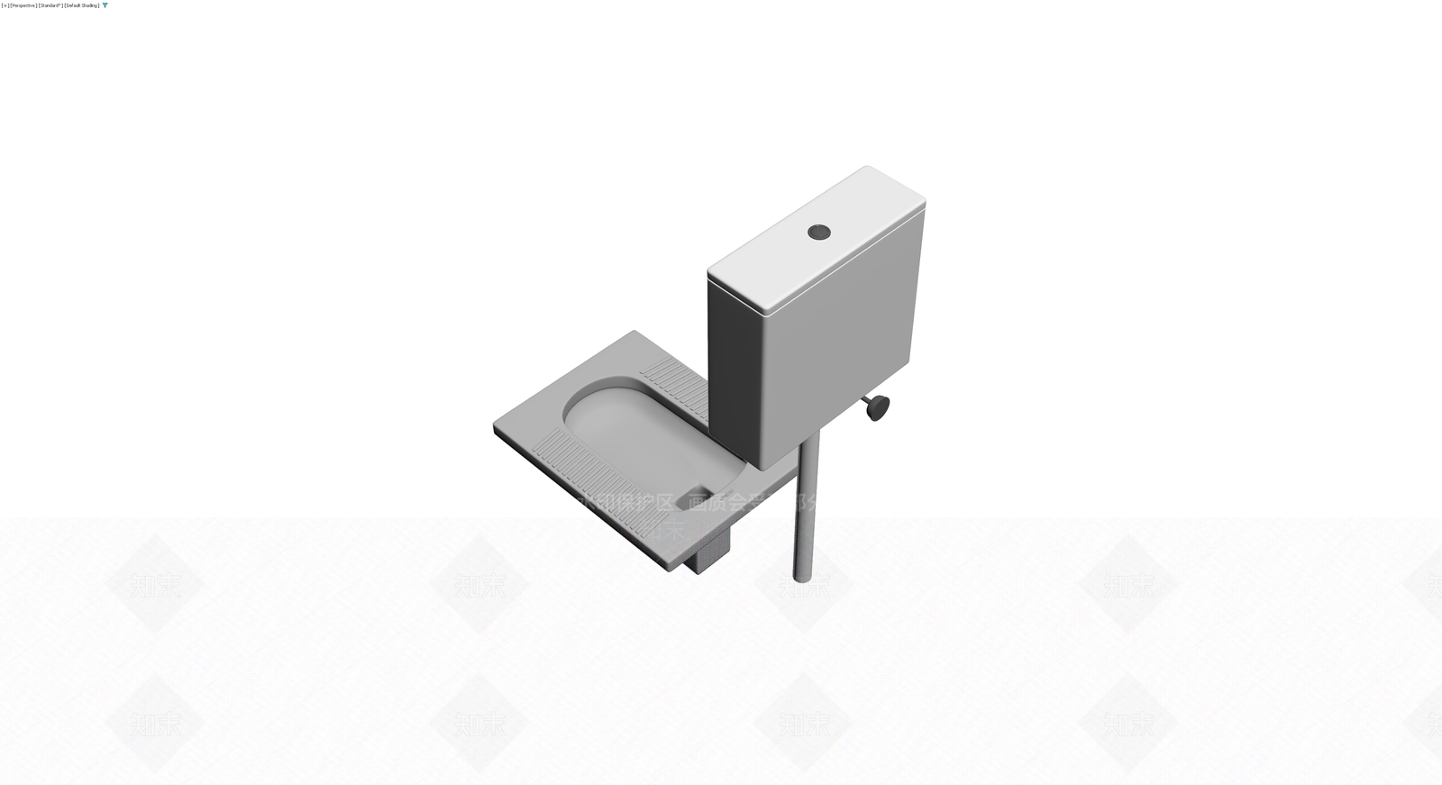 蹲便器水箱套装3D模型下载【ID:1230663546】