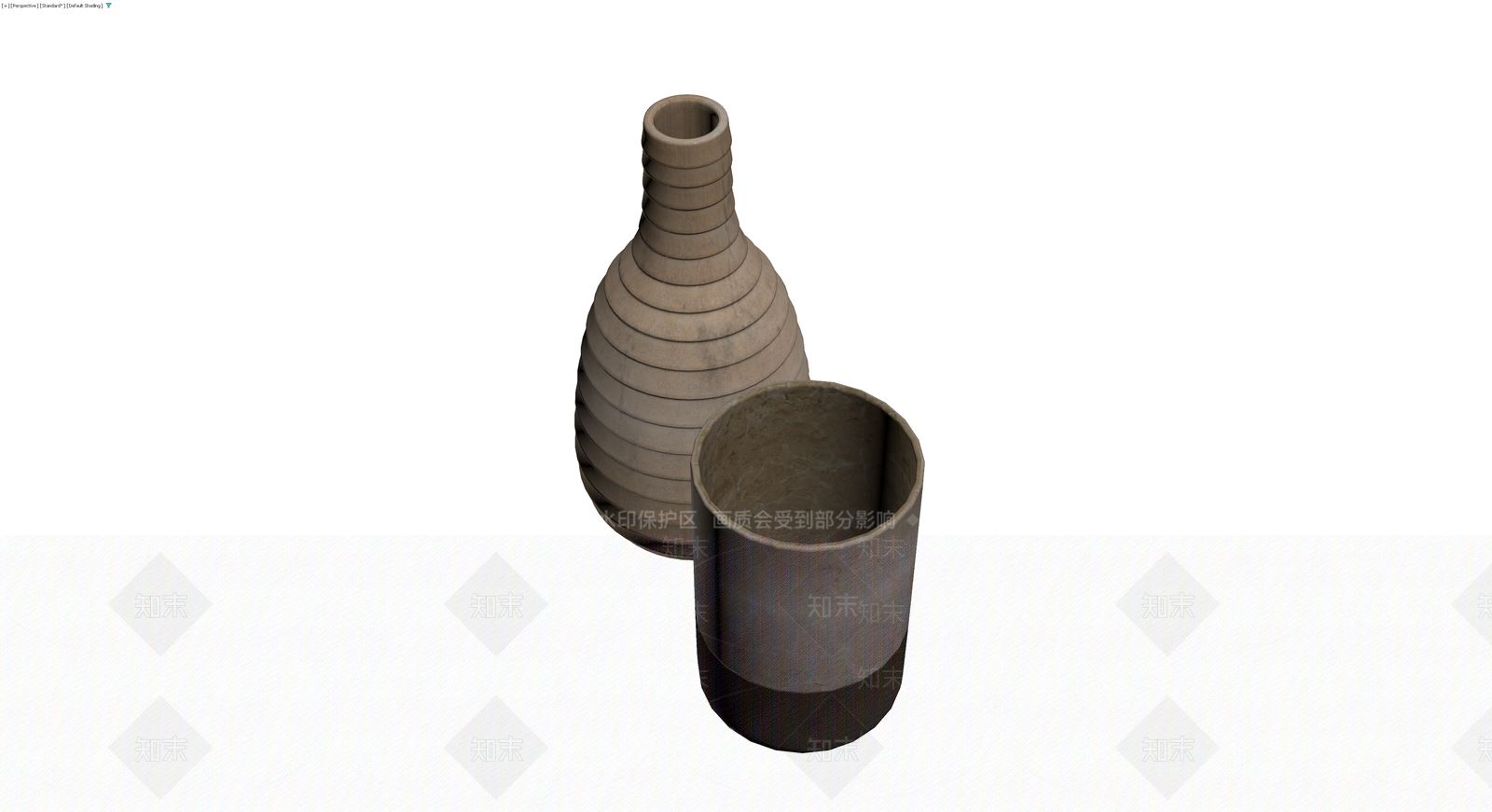 层叠造型陶瓷花瓶3D模型下载【ID:1230644912】