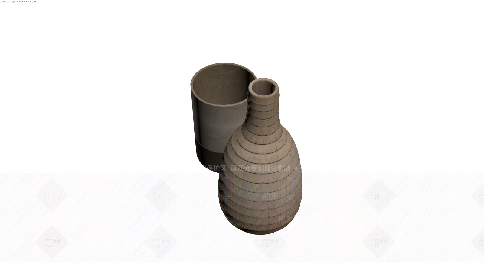 层叠造型陶瓷花瓶3D模型下载【ID:1230644912】