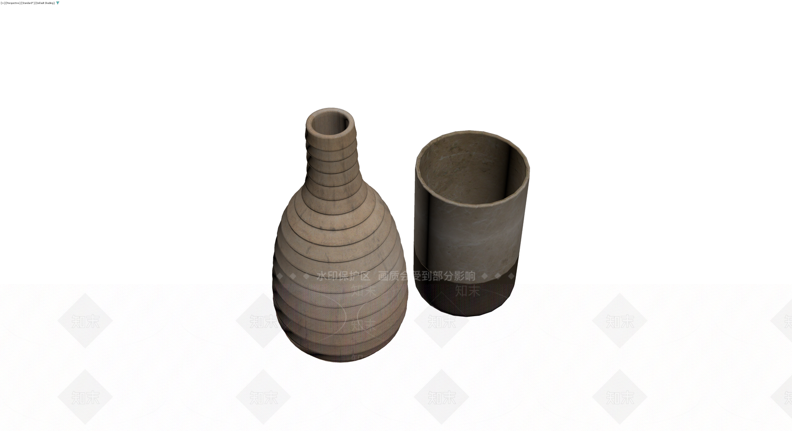 层叠造型陶瓷花瓶3D模型下载【ID:1230644912】