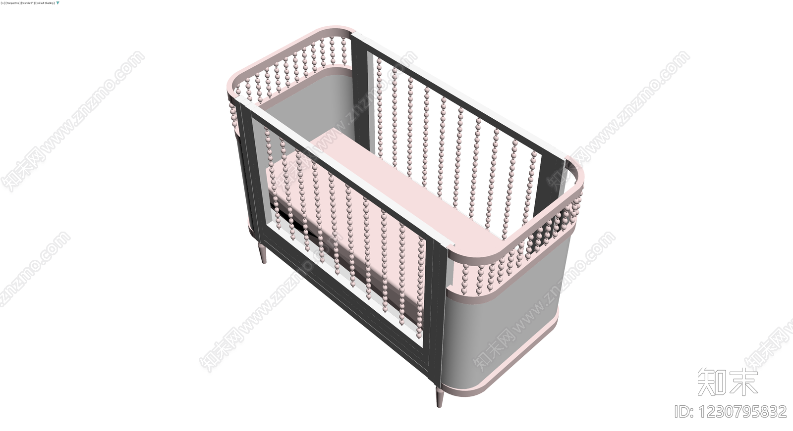 粉色婴儿床3D模型3D模型下载【ID:1230795832】