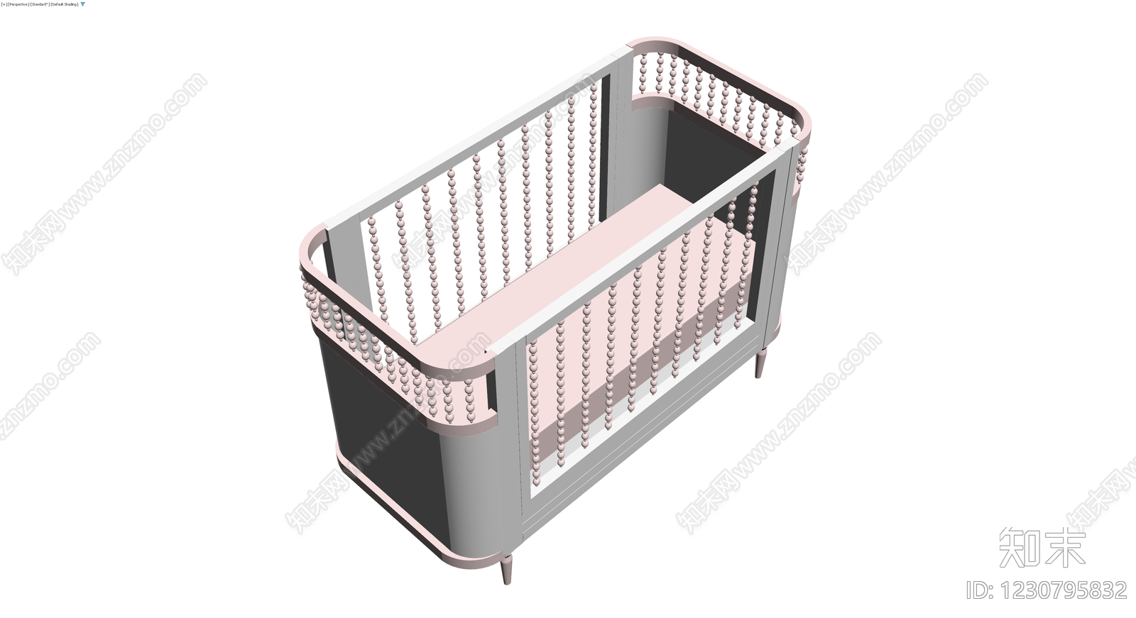 粉色婴儿床3D模型3D模型下载【ID:1230795832】