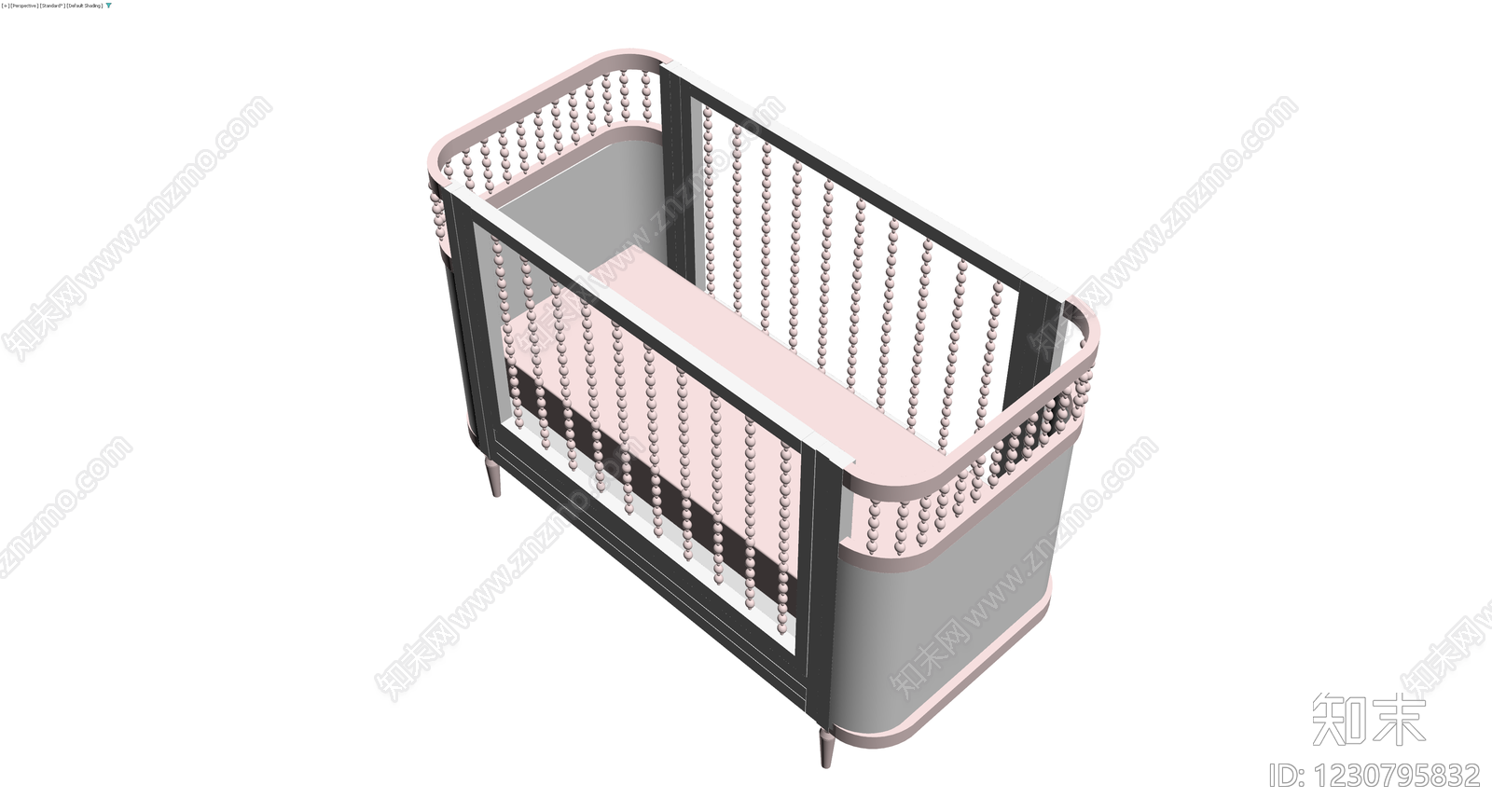粉色婴儿床3D模型3D模型下载【ID:1230795832】