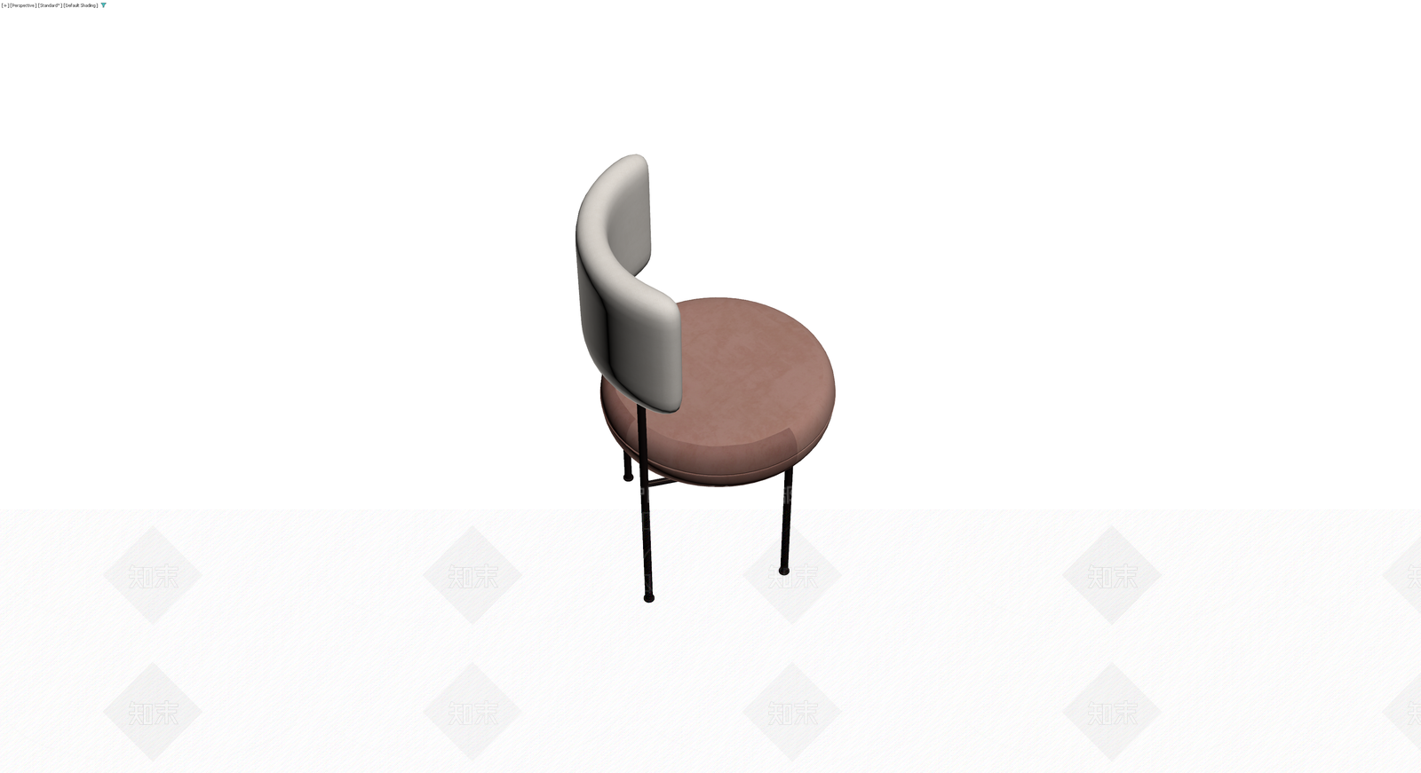 现代风格圆座软包椅3D模型下载【ID:1230550570】