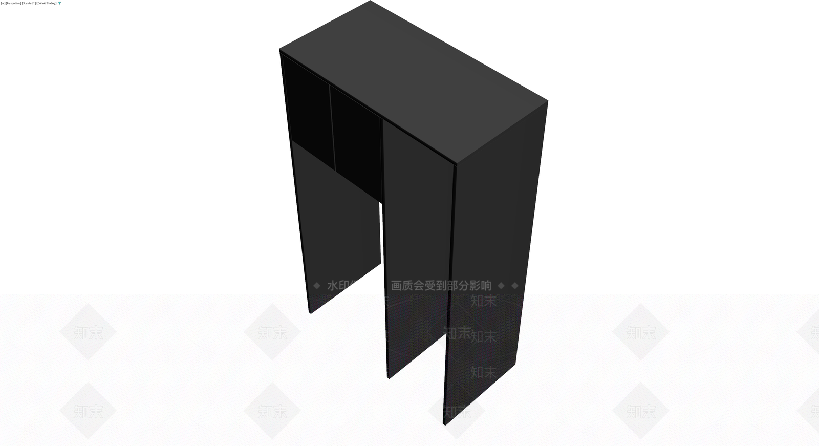 黑色现代风格柜体3D模型下载【ID:1230399918】
