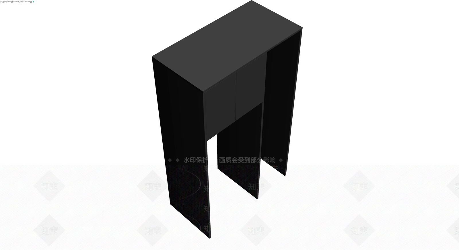 黑色现代风格柜体3D模型下载【ID:1230399918】