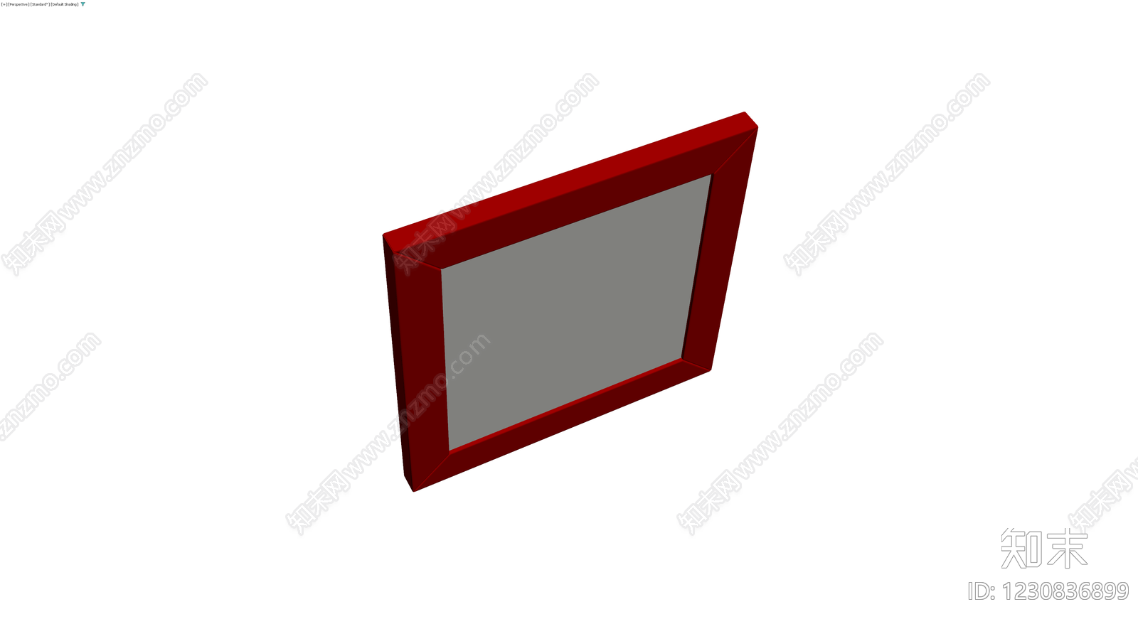 红色矩形画框3D模型下载【ID:1230836899】
