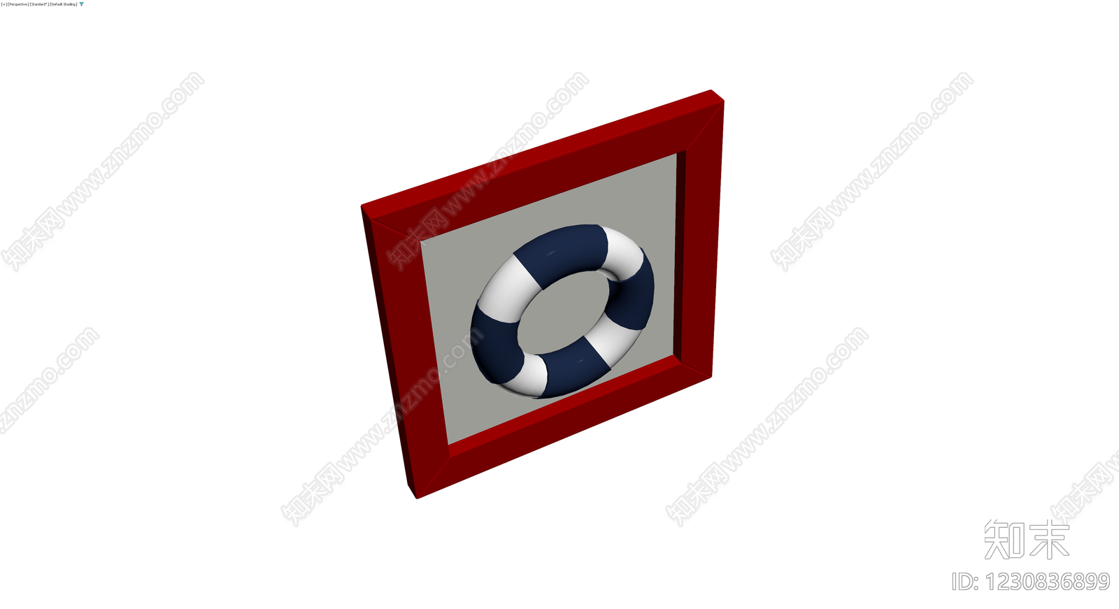 红色矩形画框3D模型下载【ID:1230836899】