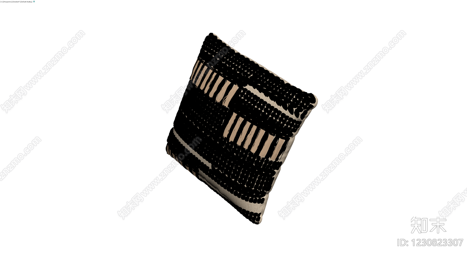 黑白条纹编织抱枕3D模型下载【ID:1230823307】