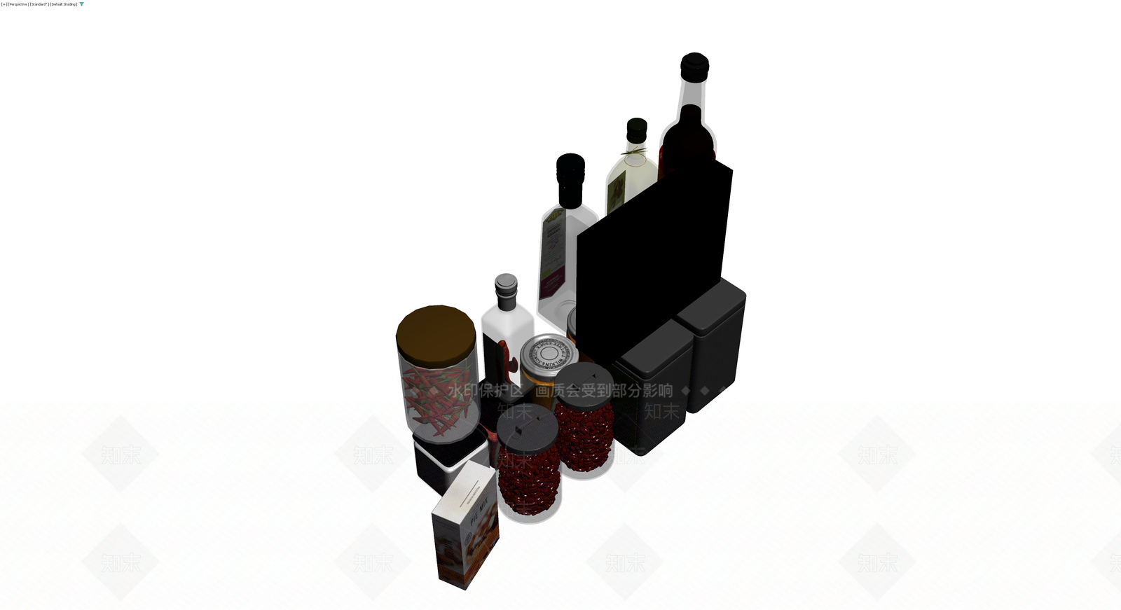 杂货调料组合套装3D模型下载【ID:1230661895】