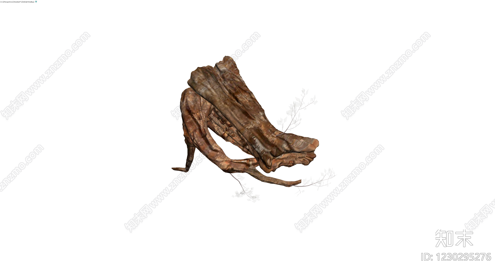 枯木根雕景观小品3D模型下载【ID:1230295276】