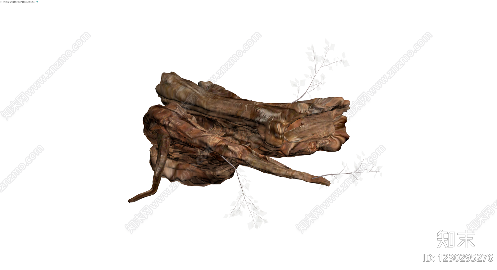 枯木根雕景观小品3D模型下载【ID:1230295276】