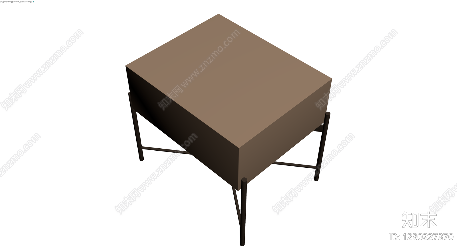 带抽屉金属腿边几3D模型下载【ID:1230227370】